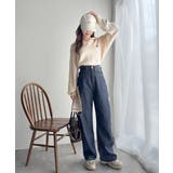 ”品よく華やぐ”。大人のマストバイニット。胸刺繍ケーブル編みポロ襟スキッパーニッ… | Classical Elf  | 詳細画像23 