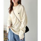 さらり抜け感ある着こなしが叶う。胸刺繍サムホール付きシンプルニット | Classical Elf  | 詳細画像7 