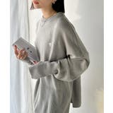 さらり抜け感ある着こなしが叶う。胸刺繍サムホール付きシンプルニット | Classical Elf  | 詳細画像8 