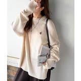 さらり抜け感ある着こなしが叶う。胸刺繍サムホール付きシンプルニット | Classical Elf  | 詳細画像12 