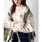 さらり抜け感ある着こなしが叶う。胸刺繍サムホール付きシンプルニット | Classical Elf  | 詳細画像14 