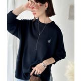 さらり抜け感ある着こなしが叶う。胸刺繍サムホール付きシンプルニット | Classical Elf  | 詳細画像22 