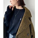 さらり抜け感ある着こなしが叶う。胸刺繍サムホール付きシンプルニット | Classical Elf  | 詳細画像24 