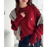 さらり抜け感ある着こなしが叶う。胸刺繍サムホール付きシンプルニット | Classical Elf  | 詳細画像26 