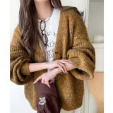 大人上品なニュアンスを演出◎比翼Vネックミックスニットカーディガン（長袖） | Classical Elf  | 詳細画像34 