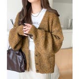 大人上品なニュアンスを演出◎比翼Vネックミックスニットカーディガン（長袖） | Classical Elf  | 詳細画像35 