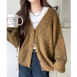 大人上品なニュアンスを演出◎比翼Vネックミックスニットカーディガン（長袖） | Classical Elf  | 詳細画像36 