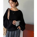 立体スリーブで叶える、こなれシルエット。コクーンスリーブシンプルプルオーバーニッ… | Classical Elf  | 詳細画像12 