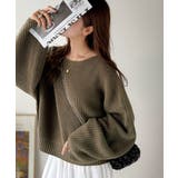 立体スリーブで叶える、こなれシルエット。コクーンスリーブシンプルプルオーバーニッ… | Classical Elf  | 詳細画像23 