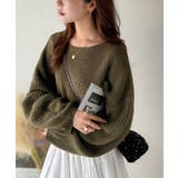 立体スリーブで叶える、こなれシルエット。コクーンスリーブシンプルプルオーバーニッ… | Classical Elf  | 詳細画像24 