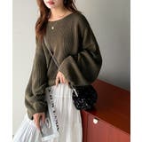 立体スリーブで叶える、こなれシルエット。コクーンスリーブシンプルプルオーバーニッ… | Classical Elf  | 詳細画像26 