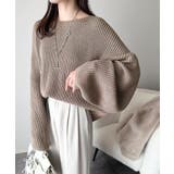 立体スリーブで叶える、こなれシルエット。コクーンスリーブシンプルプルオーバーニッ… | Classical Elf  | 詳細画像29 