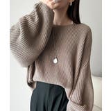 立体スリーブで叶える、こなれシルエット。コクーンスリーブシンプルプルオーバーニッ… | Classical Elf  | 詳細画像30 