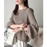 立体スリーブで叶える、こなれシルエット。コクーンスリーブシンプルプルオーバーニッ… | Classical Elf  | 詳細画像32 