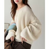 立体スリーブで叶える、こなれシルエット。コクーンスリーブシンプルプルオーバーニッ… | Classical Elf  | 詳細画像1 