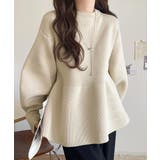 着るだけでメリハリ美人♪シーンで選べる2way仕様。2wayペプラムニットカーデ… | Classical Elf  | 詳細画像9 