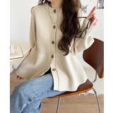 着るだけでメリハリ美人♪シーンで選べる2way仕様。2wayペプラムニットカーデ… | Classical Elf  | 詳細画像1 