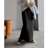 ブラック | スリット位置自由自在。マルチWAYニットナロースカート（ロング丈） | Classical Elf 