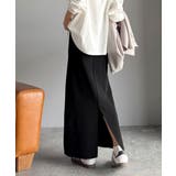 スリット位置自由自在。マルチWAYニットナロースカート（ロング丈） | Classical Elf  | 詳細画像8 