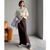 スリット位置自由自在。マルチWAYニットナロースカート（ロング丈） | Classical Elf  | 詳細画像27 