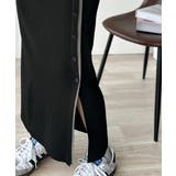 前後2wayで着まわせる！配色ボタンラインリブスカート（ロング丈） | Classical Elf  | 詳細画像18 