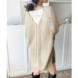 後ろ姿まで抜け感UP♪ケーブル編みバックデザイン×ルース片畦ビッグラグランニット… | Classical Elf | 詳細画像6