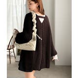 後ろ姿まで抜け感UP♪ケーブル編みバックデザイン×ルース片畦ビッグラグランニット… | Classical Elf | 詳細画像10