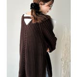 後ろ姿まで抜け感UP♪ケーブル編みバックデザイン×ルース片畦ビッグラグランニット… | Classical Elf | 詳細画像13