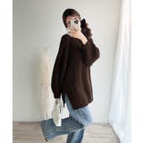 後ろ姿まで抜け感UP♪ケーブル編みバックデザイン×ルース片畦ビッグラグランニット… | Classical Elf | 詳細画像18