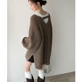 後ろ姿まで抜け感UP♪ケーブル編みバックデザイン×ルース片畦ビッグラグランニット… | Classical Elf | 詳細画像23