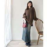 後ろ姿まで抜け感UP♪ケーブル編みバックデザイン×ルース片畦ビッグラグランニット… | Classical Elf | 詳細画像25