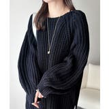 後ろ姿まで抜け感UP♪ケーブル編みバックデザイン×ルース片畦ビッグラグランニット… | Classical Elf | 詳細画像38