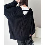 後ろ姿まで抜け感UP♪ケーブル編みバックデザイン×ルース片畦ビッグラグランニット… | Classical Elf | 詳細画像39