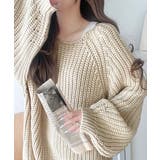 後ろ姿まで抜け感UP♪ケーブル編みバックデザイン×ルース片畦ビッグラグランニット… | Classical Elf | 詳細画像1