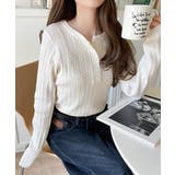 もっちり柔らかな風合い。ミニケーブル編みヘンリーネックニット（長袖） | Classical Elf  | 詳細画像5 