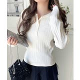 もっちり柔らかな風合い。ミニケーブル編みヘンリーネックニット（長袖） | Classical Elf  | 詳細画像8 