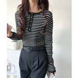 もっちり柔らかな風合い。ミニケーブル編みヘンリーネックニット（長袖） | Classical Elf  | 詳細画像23 