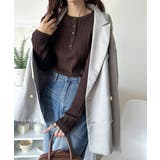 もっちり柔らかな風合い。ミニケーブル編みヘンリーネックニット（長袖） | Classical Elf  | 詳細画像30 