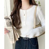 もっちり柔らかな風合い。ミニケーブル編みヘンリーネックニット（長袖） | Classical Elf  | 詳細画像2 