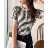 シンプルな心地よさ。半袖ヘンリーミニケーブルニット(半袖) | Classical Elf | 詳細画像11