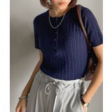 シンプルな心地よさ。半袖ヘンリーミニケーブルニット(半袖) | Classical Elf | 詳細画像27