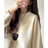 ゆったりなのに上品でキチンと見え。ミラノリブ袖先ゴールドボタンプルオーバー | Classical Elf  | 詳細画像4 