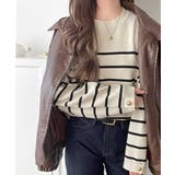 ゆったりなのに上品でキチンと見え。ミラノリブ袖先ゴールドボタンプルオーバー | Classical Elf  | 詳細画像12 