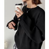 ゆったりなのに上品でキチンと見え。ミラノリブ袖先ゴールドボタンプルオーバー | Classical Elf  | 詳細画像17 