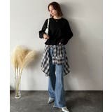 ゆったりなのに上品でキチンと見え。ミラノリブ袖先ゴールドボタンプルオーバー | Classical Elf  | 詳細画像22 