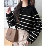 ゆったりなのに上品でキチンと見え。ミラノリブ袖先ゴールドボタンプルオーバー | Classical Elf  | 詳細画像32 