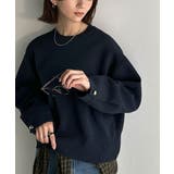 ゆったりなのに上品でキチンと見え。ミラノリブ袖先ゴールドボタンプルオーバー | Classical Elf  | 詳細画像43 