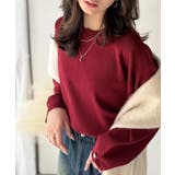 ゆったりなのに上品でキチンと見え。ミラノリブ袖先ゴールドボタンプルオーバー | Classical Elf  | 詳細画像45 