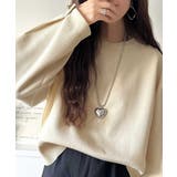 ゆったりなのに上品でキチンと見え。ミラノリブ袖先ゴールドボタンプルオーバー | Classical Elf  | 詳細画像1 