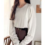 デコルテ美人。着映えVネックシンプルリブニット(長袖) | Classical Elf | 詳細画像7